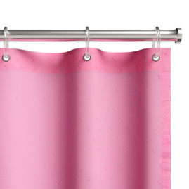 Штора для ванной комнаты Fora ЖАККАРД, розовая 001-В
