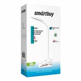 Лампа настольная светодиодная Smartbuy аккумуляторный SB101-2Вт SBL-101-2-WI-White белая