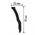 Плинтус полистироловый экструдированный Плинтекс НП 35x90x2000мм X 35/90