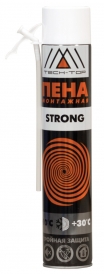 Пена монтажная "Strong" тесн-тор 493г, 30л всесезонная