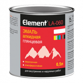 Эмаль алкидная Element LА-060 зеленая глянцевая 0,5л