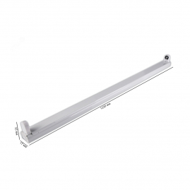 Корпус Feron линейный AL4001 для LED лампы типа Т8, складной цоколь G13 стальной корпус 29534