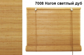 Штора рулонная бамбуковая 80x160см Нагоя, светлый дуб