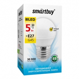 Лампа светодиодная филаментная Smartbuy шар 5Вт 3000К Е27 FIL G45 SBL-G45-05-30K-E27