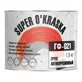 Грунт Super Okraska ГФ-021, красно-коричневый 1,9кг