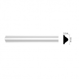 Молдинг дюрополимерный Decomaster 26x13x2000мм D001 ДМ