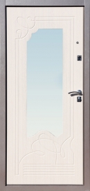 Дверь металлическая Ампир беленый дуб, левая 960