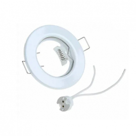 Светильник точечный встраиваемый Smartbuy MR16 GU5.3 белый плоский SBL-07WH-MR16