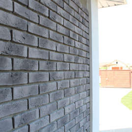 Плитка фасадная Камтек Кирпич британский графит 0,75м2