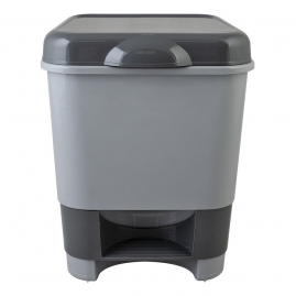 Ведро-контейнер 8л для мусора с педалью 30х25х24см серый/графит 427 608199