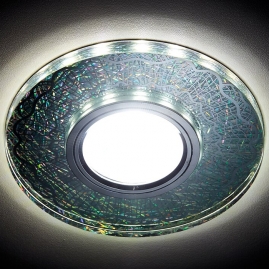 Светильник точечный Ambrella light S175 PR-CH перламутровый, хром MR16+3W LED WHITE
