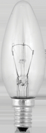 Лампа электрического накаливания MIC Camelion 60/B/CL/E14 с прозрачной колбой, свеча
