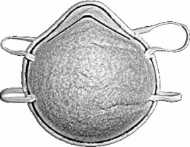 Маска Fit 12370 малярная 3-х слойная, угольный фильтр