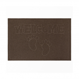 Коврик влаговпитывающий "Welcome" 45x75см прямоугольник коричневый