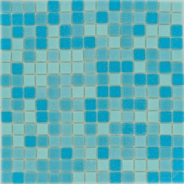 Мозаика стеклянная Doml Fohan 01 blue 327x327мм, 4x20мм