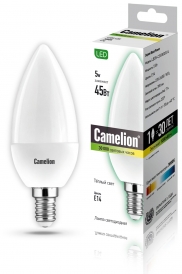 Лампа светодиодная Camelion LED5-C35/830/E14, 5Вт, 220В