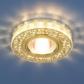 Точечный светильник MR16, 6034 золото/прозрачный
