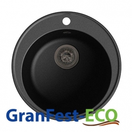 Мойка врезная GranFest ECO-08 Черная d480мм