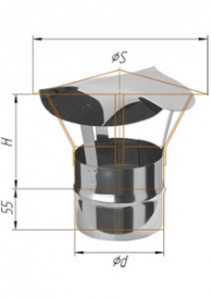 Зонт-Д FERRUM 430/0,5мм Ф110 1/5