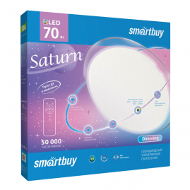 Люстра Smartbuy светодиодная SATURN 70Вт Dim 30Вт-70Вт 3цвета, пульт SBSaturn-Dim-70-W