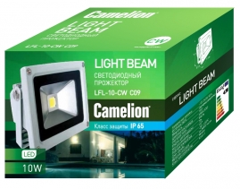 Прожектор светодиодный Camelion LFL-10-CW C09 серый 10Вт, 230В, 6500K-холодный белый