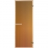 Дверь банная стеклянная Банные штучки 03119 6 мм 1,9x0,7м, 2 петли, бронза