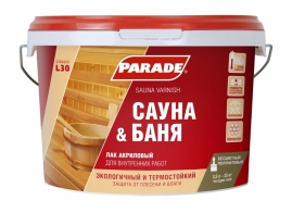 Лак PARADE L30 для саун полуматовый 2.5л