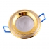 Точечный светильник Эра KL10 "с гравировкой по контуру+ хрусталь" MR16, 12V, 50W сатин никель/золо