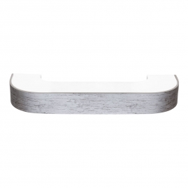 Карниз DDA пластиковый Винтаж потолочный серебро поворот 2м 3-х рядный