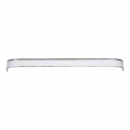 Карниз пластиковый Ажур потолочный серебро белый, поворот 3-х рядный 2м