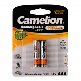 Аккумулятор CAMELION AAA-1100 mAh Ni-Mh BL-2, NH-AAA1100BP2, аккумулятор 1,2В, 7372