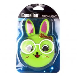 Ночник Camelion NL-241 светодиодный с выключателем зайцы очкарики 220В 13816