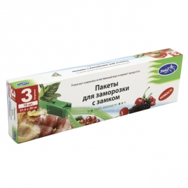 Пакеты для заморозки с замком 3л, 27,5x30см, 10шт Stella STRU-9664