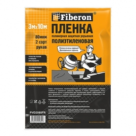 Пленка полиэтиленовая техническая 3x10м нарезка 80мкм 2 сорт Fiberon 17083