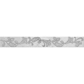 Бордюр керамический Azori Sfumato Grey Paisley 62x505мм 583241002