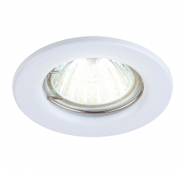 Светильник точечный встраиваемый Smartbuy MR16 GU5.3 белый плоский SBL-07WH-MR16