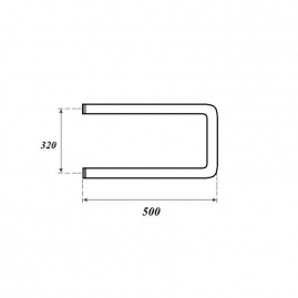 Полотенцесушитель нержавеющий Point 320x500мм П-образный 1" хром PN35335